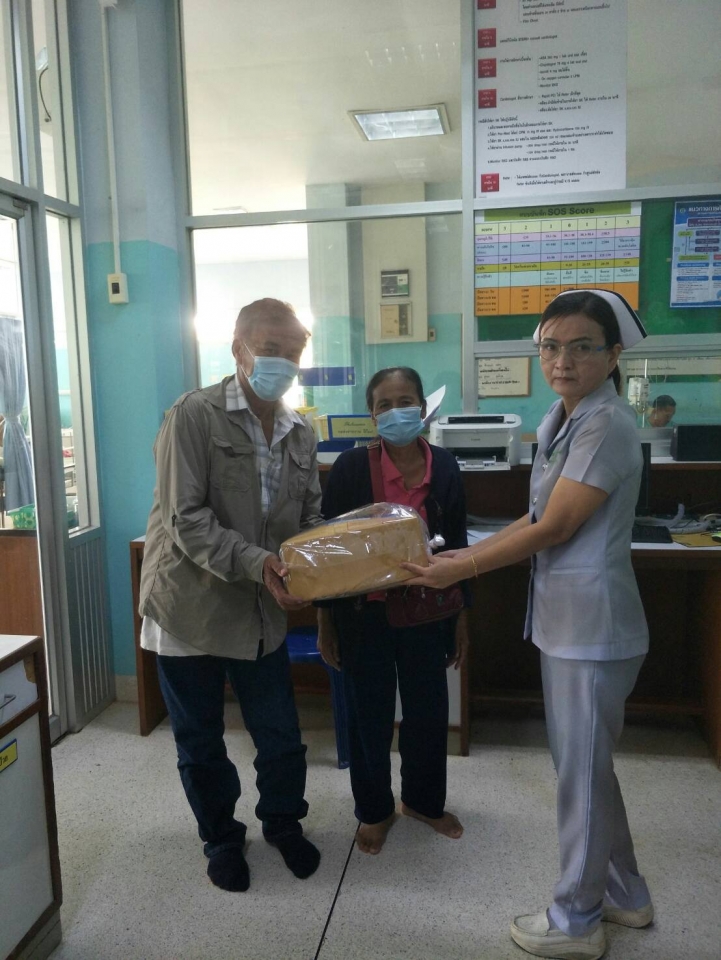 รับมอบบริจาคหน้ากากอนามัย จากครอบครัว โชติพินิจ